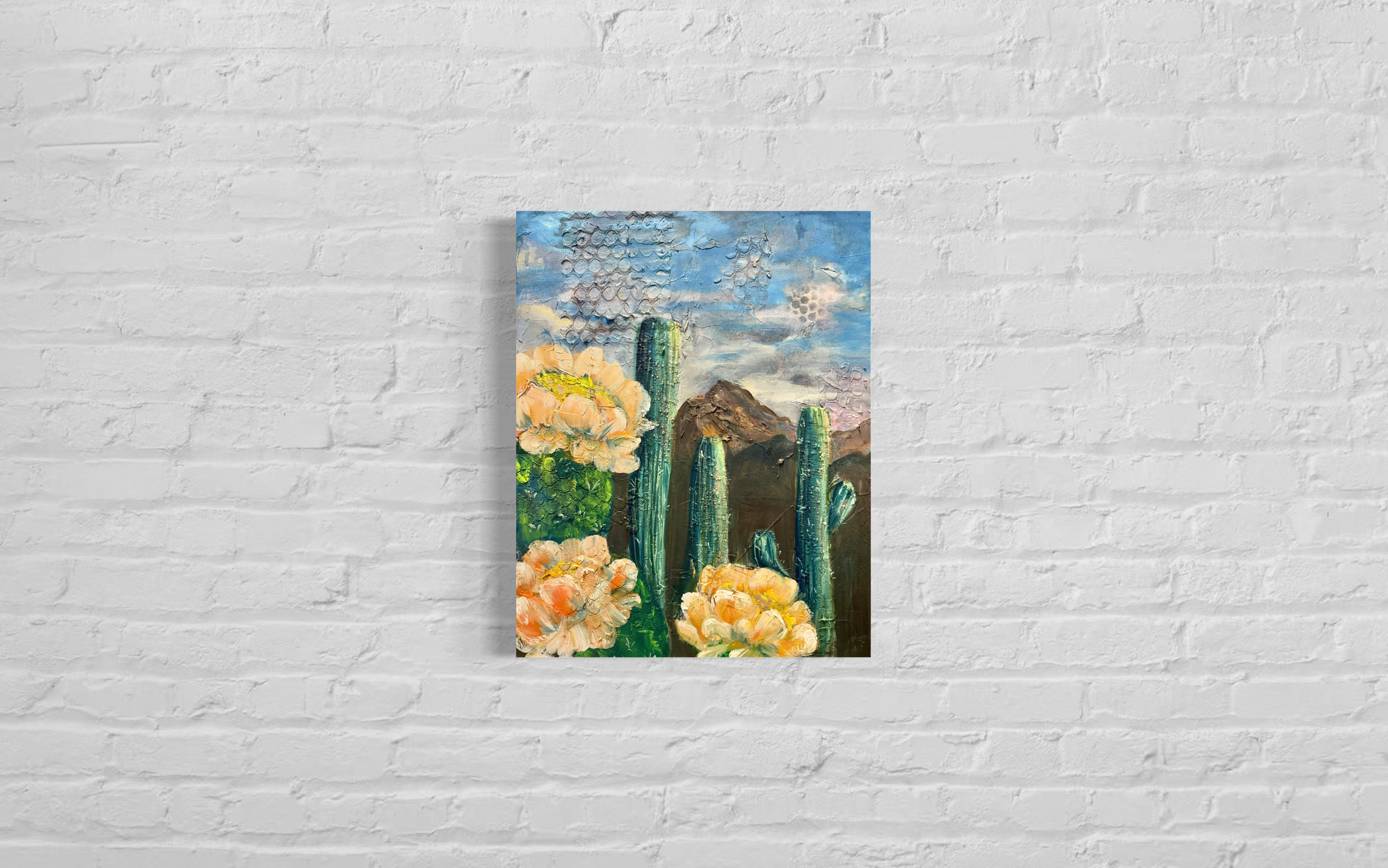 Desert Horizon — 16 x 20 in. Original Mixed Media on Canvas