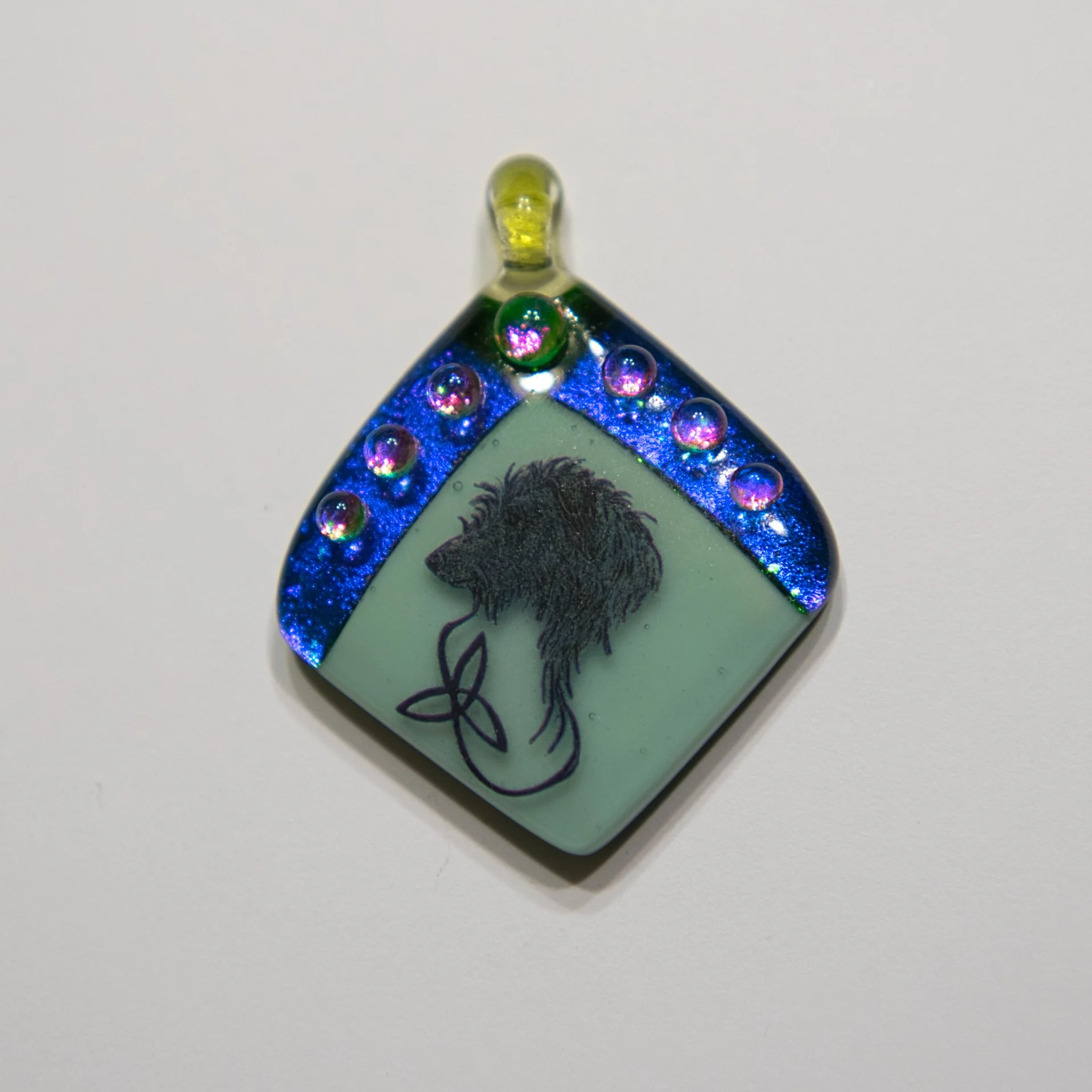 Dichroic glass pendants