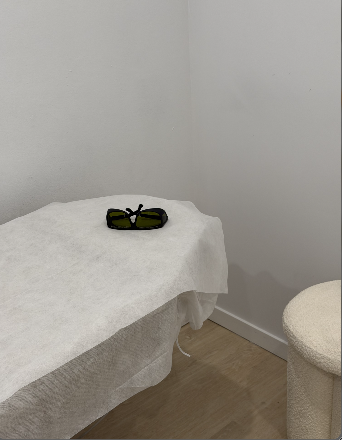 Laser hair reduction treatment in the Studio Skin treatment room