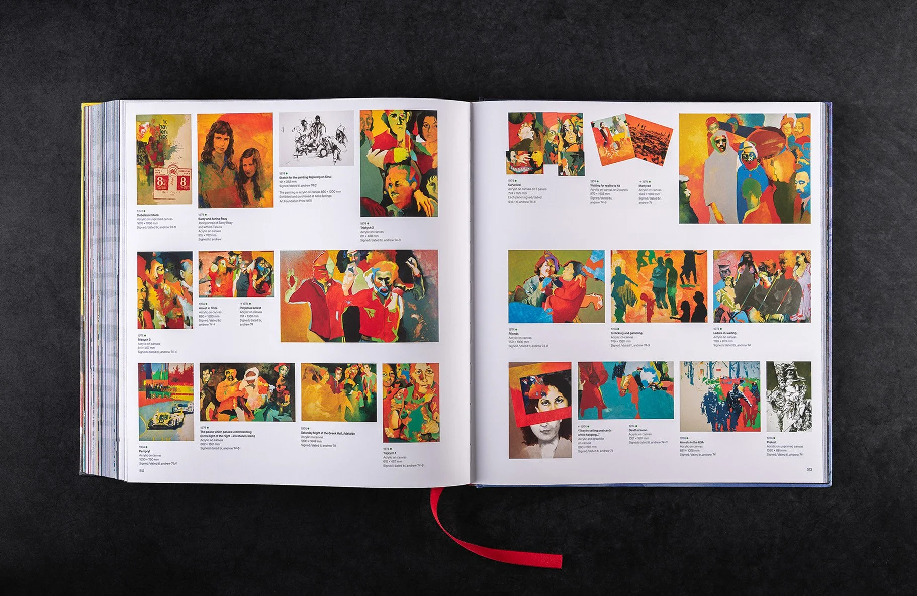 Double page spread from the catalogue raisonne.