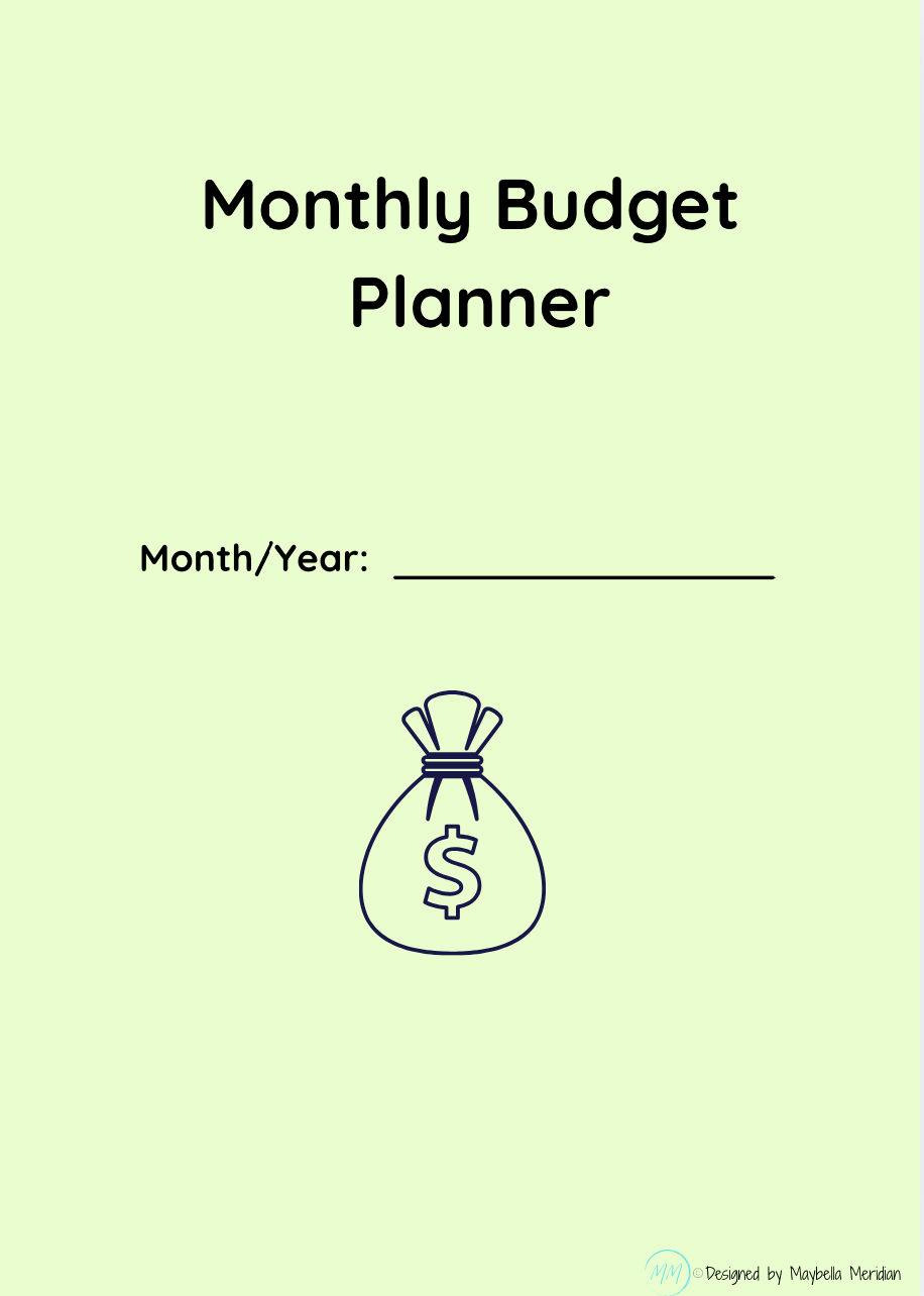 Monthly budget planner