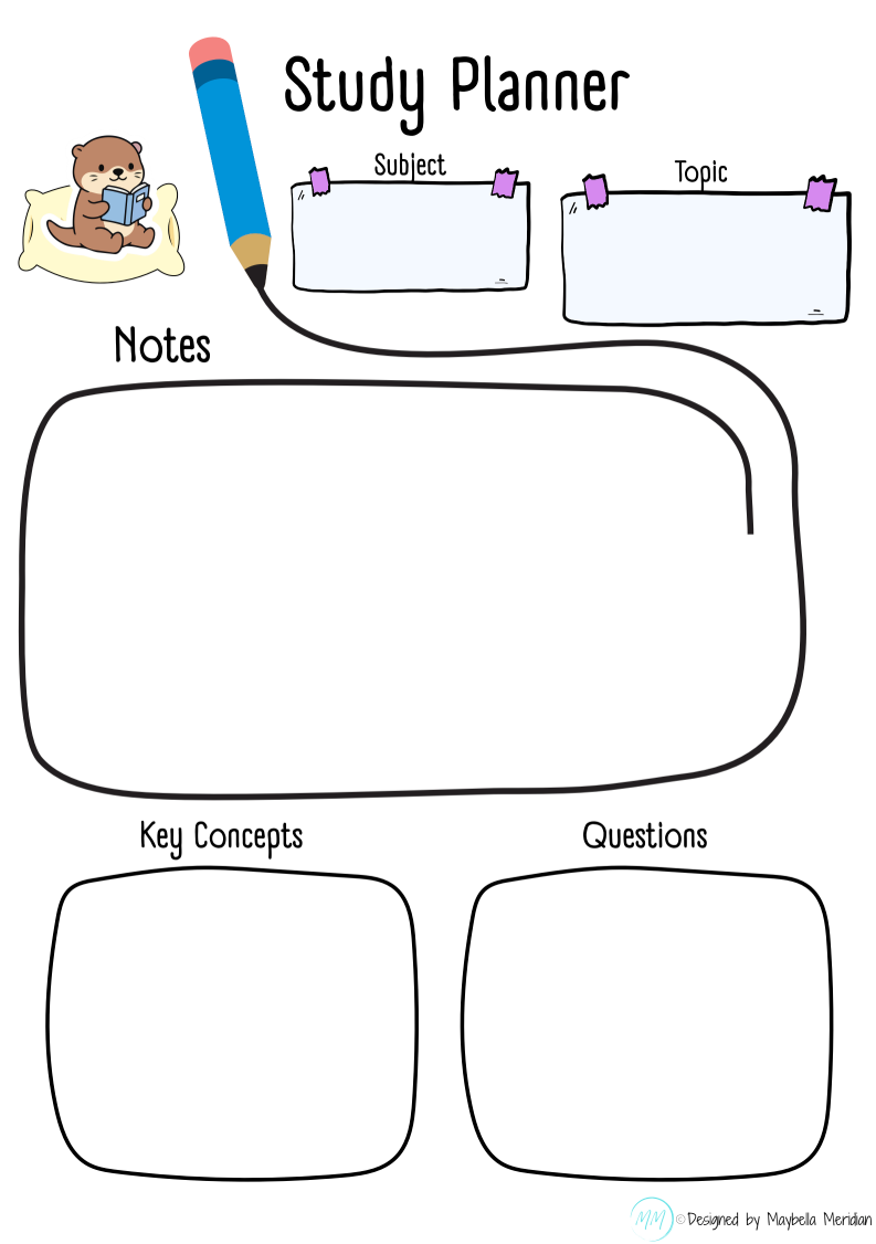 Study planner_One subject