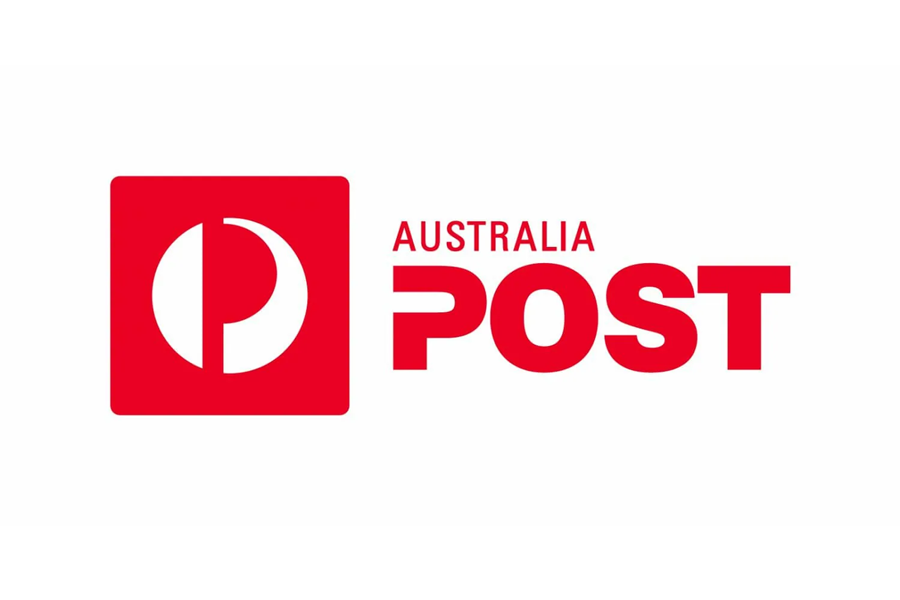 Australia Post logo with red postal symbol and text on a white background.