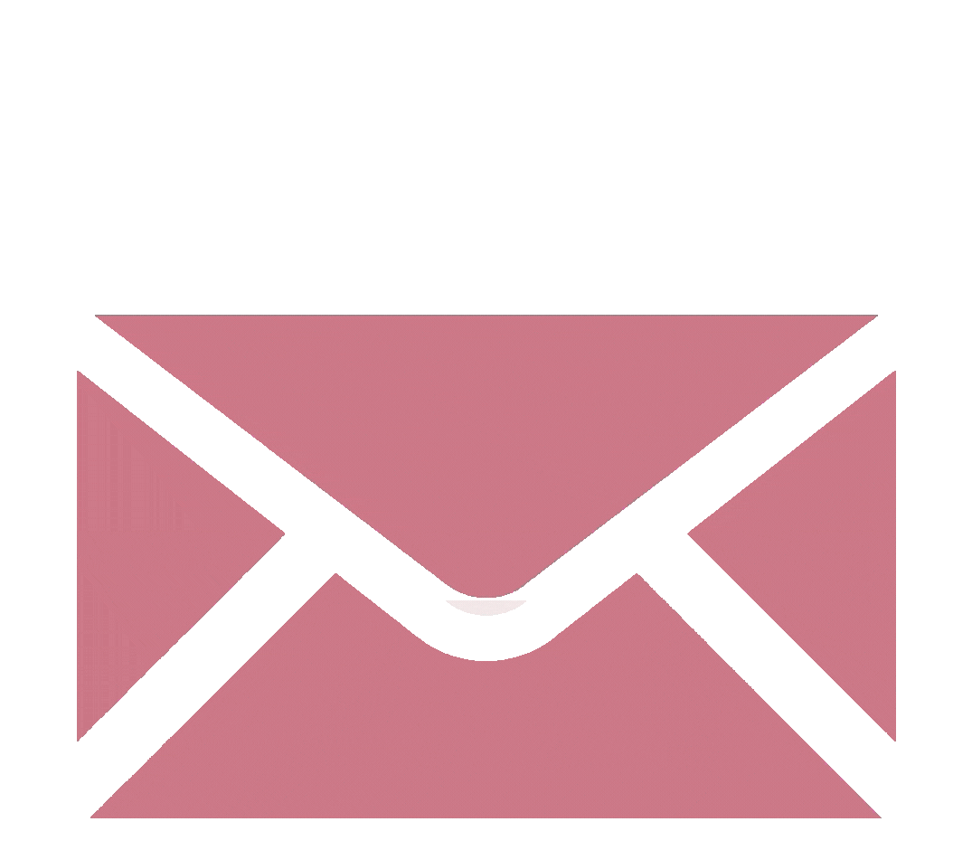Pink envelope icon on a light gray background.