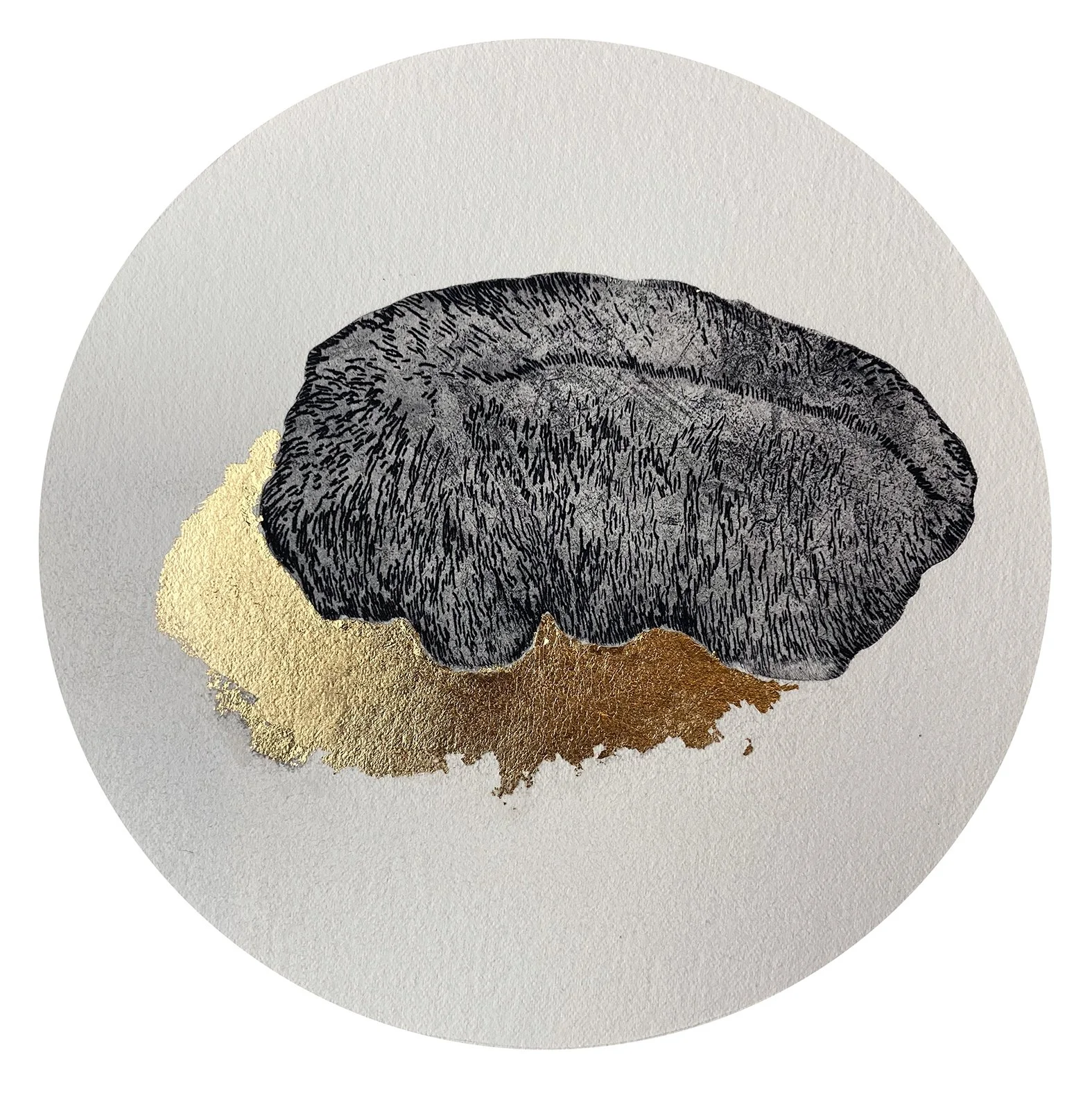 Slip of the Tounge A
Etching, gold leaf
Status: For Sale - Stoneman Press, Patea 