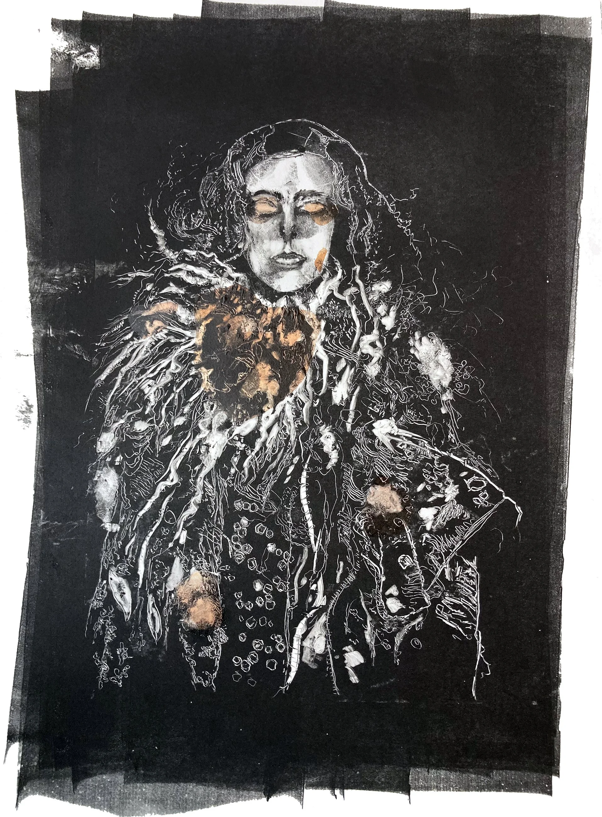 Amphitrite
Monotype, chine colle
1/1
Status: For Sale - Stoneman Press, Patea 
