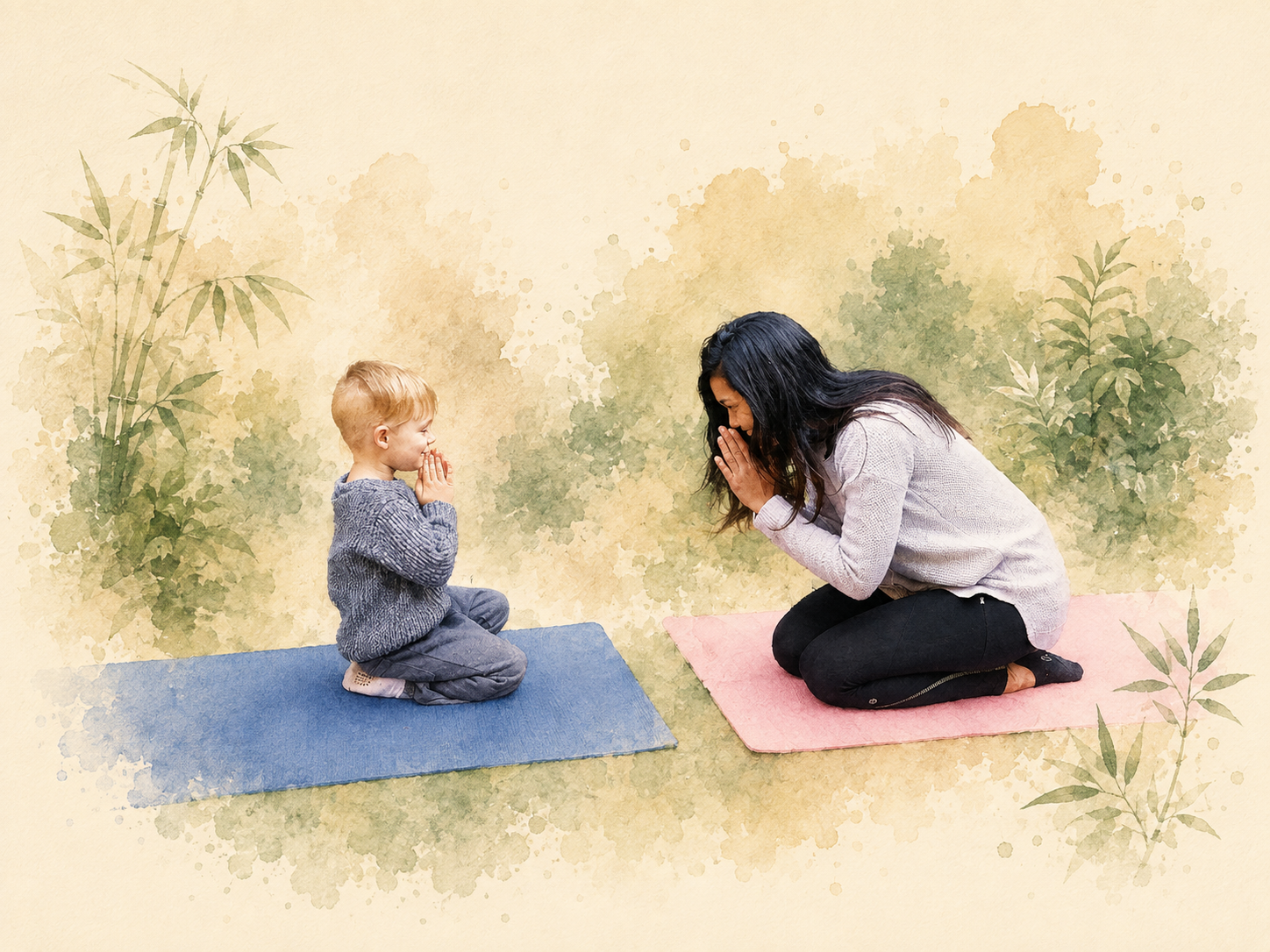 Young child learning through movement, observation and wisdom practice with ZenYogis