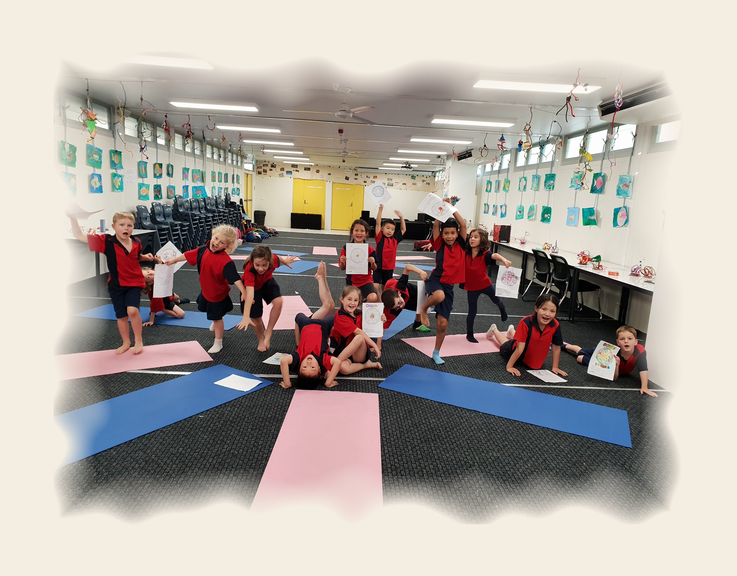 ZenYogis students together during an early after-school yoga class at Alexandria Park Community School
