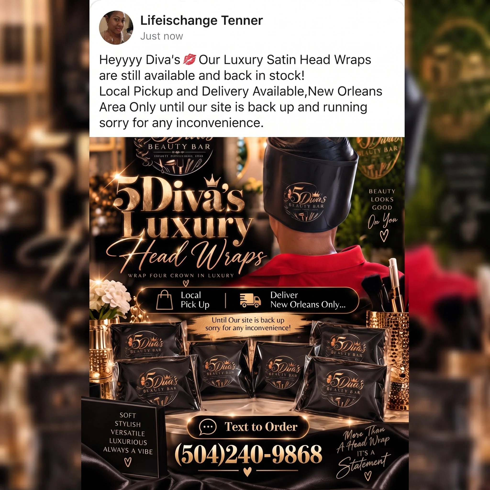 5Diva’s Luxury Satin Head Wrap