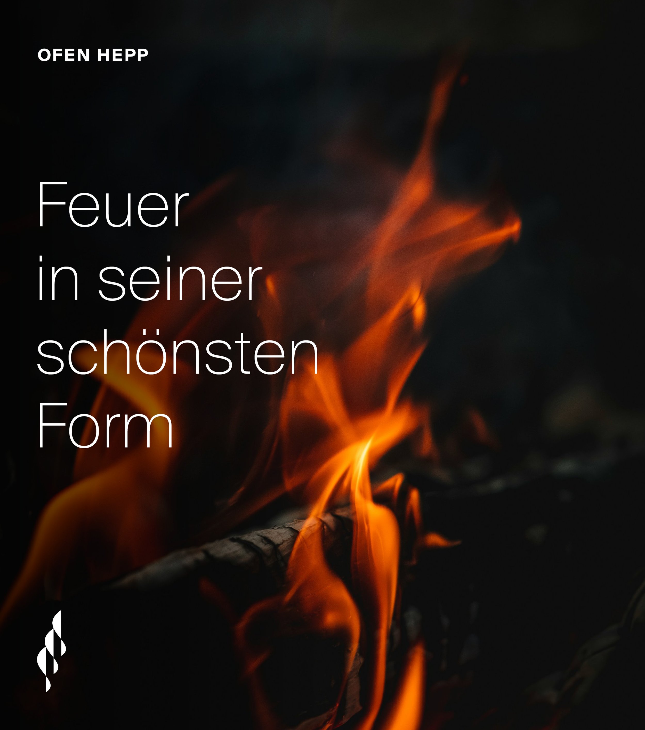 Flame of fire on a dark background