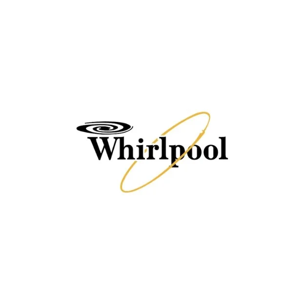 Whirlpool logo with a gravitational whirlpool graphic and a gold ring encircling the name.