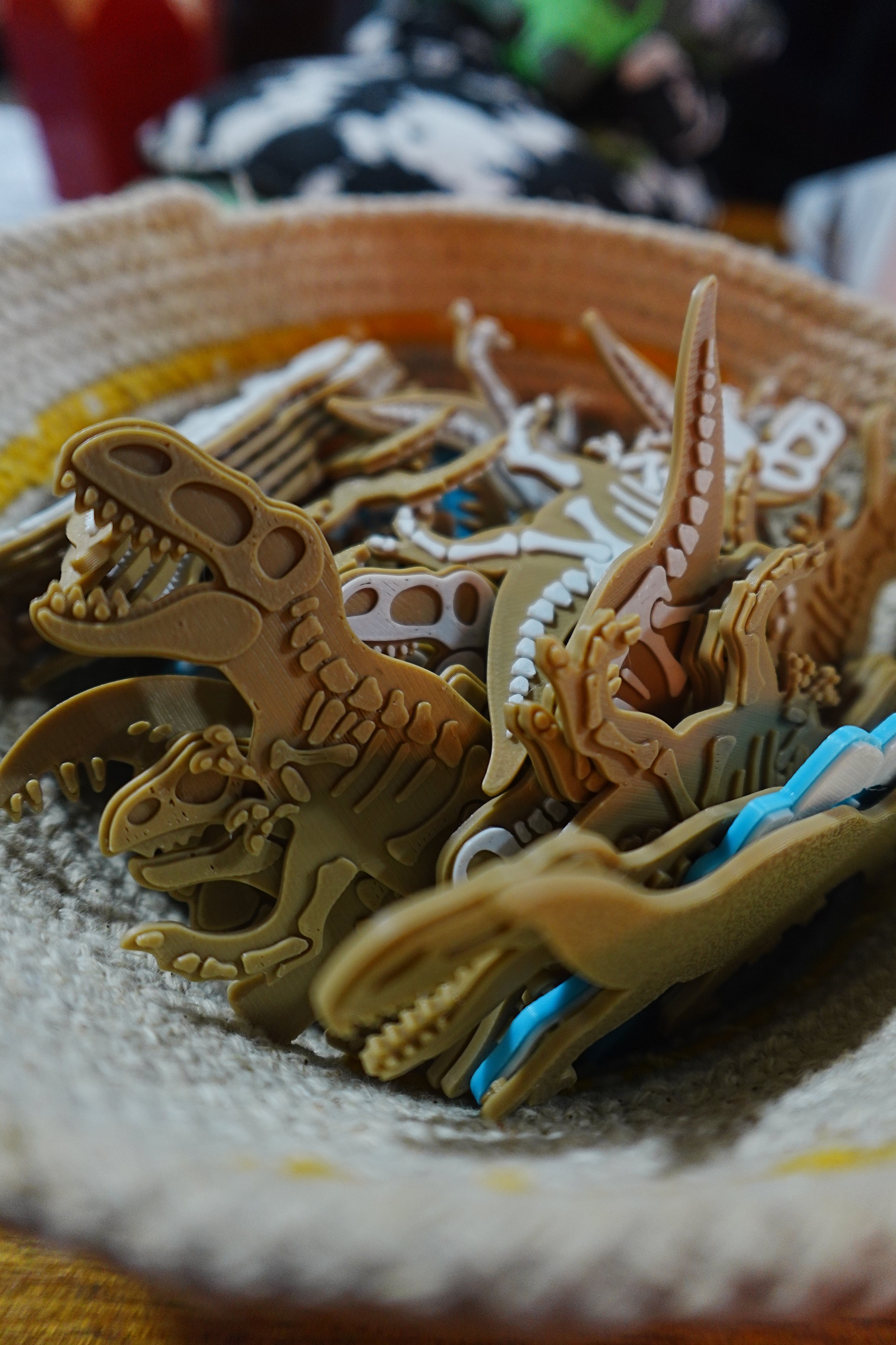 wooden dinosaurs