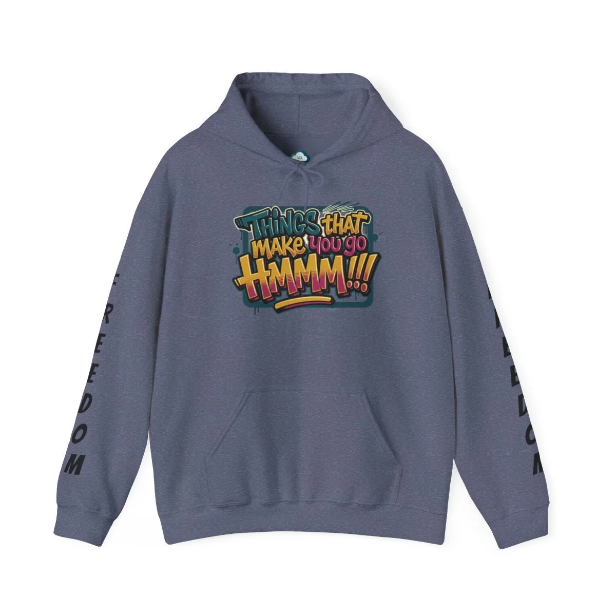 C+C Music Factory Unisex Heavy Blend Hooded Sweatshirt with graffiti-style Things That Make You Go Hmmm design by Nimbus Virtual Solutions