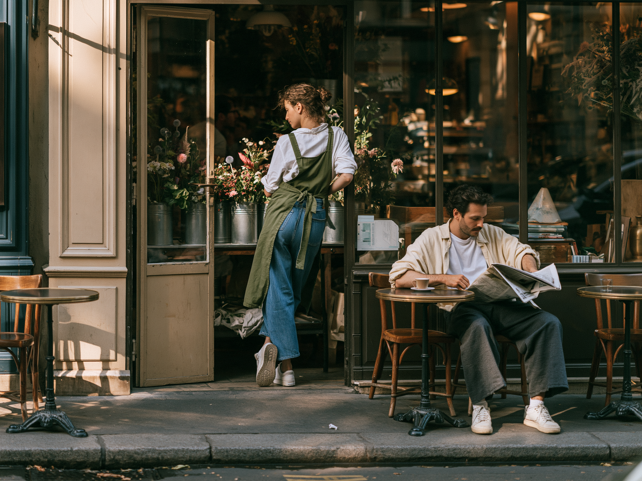 Photo d'une fleuriste café