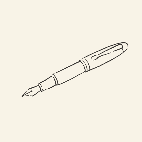 Pen icon representing personalising a letter or Little Note of Kindness.
