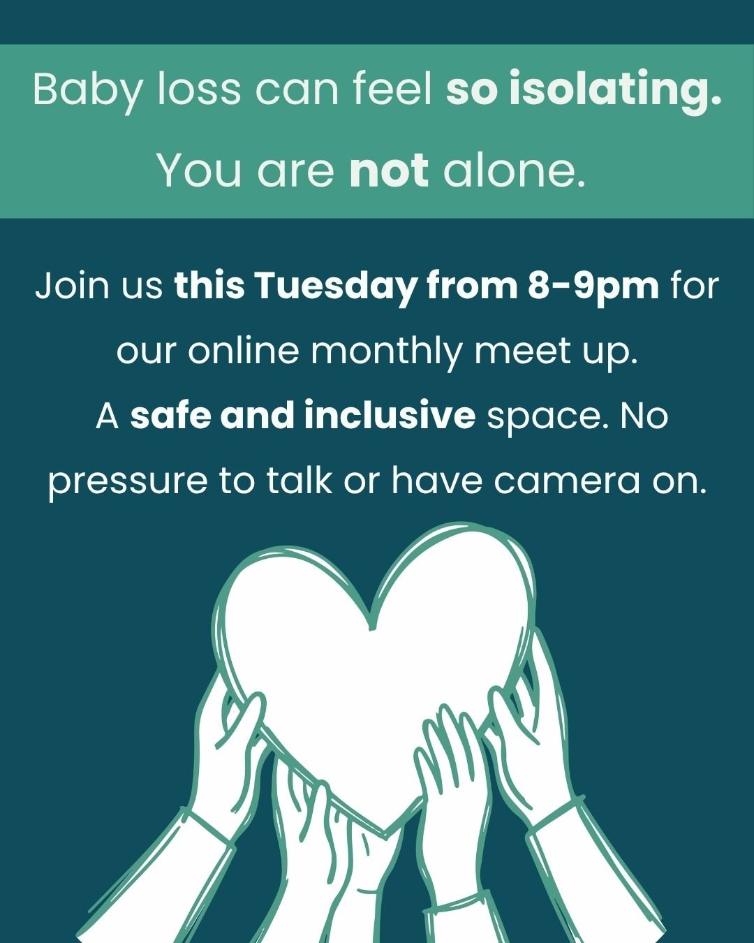 🤍A gentle reminder that our online Branch Baby loss Community monthly meet up is on Tuesday 🤍

No matter when your loss was, recently or some time ago, this is a safe space to sit with others who have experienced loss. 

You don&rsquo;t have to spe