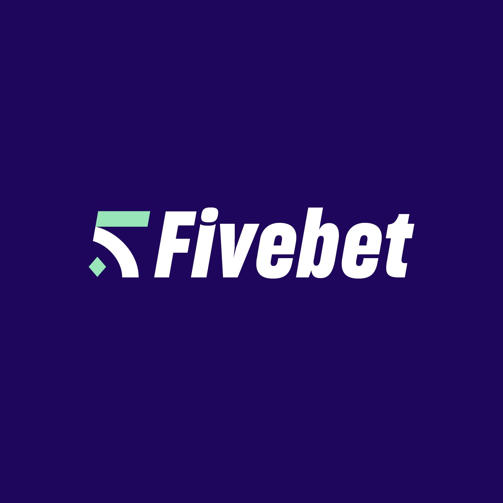 Logo de l'entreprise Fivebet avec un fond violet foncé.