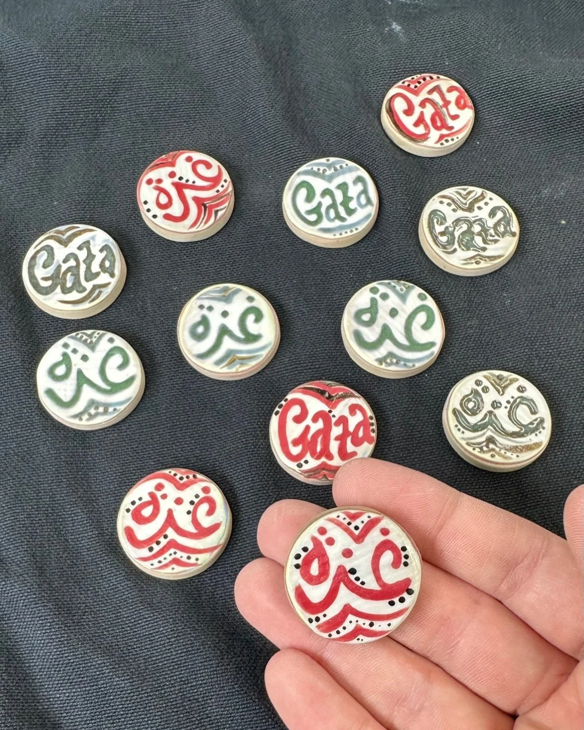 Gaza <<غزة>> Some things I&rsquo;ve been making lately for fundraising events 🍉 magnets, earrings, and more things coming 

#pottersforpalestine #غزة #gaza #freepalestine #ceramicearrings