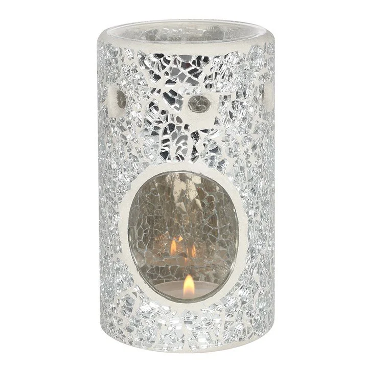 Silver Pillar Crackle Glass Oil Burner & Wax Warmer.jpg