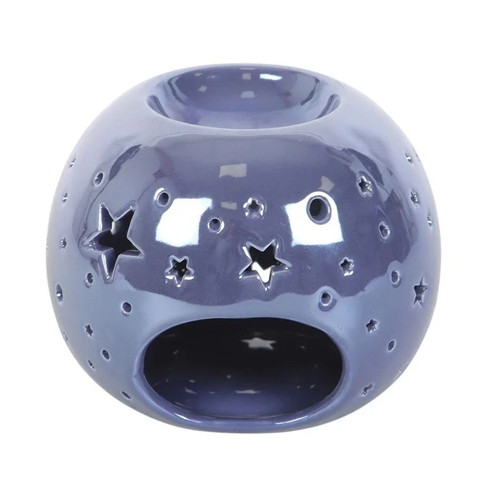 Purple Iridescent Star Oil Burner and Wax Warmer.jpg