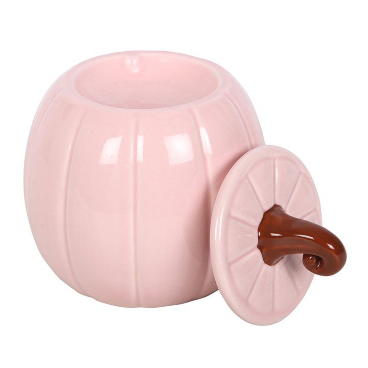 Pink Curly Pumpkin Oil Burner (lid off).jpg