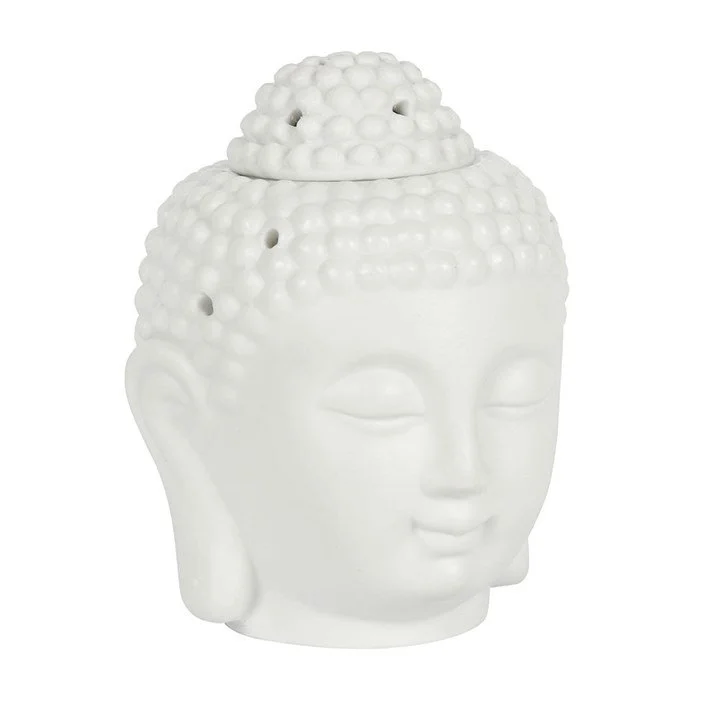White Buddha Head Oil Burner (angle).jpg
