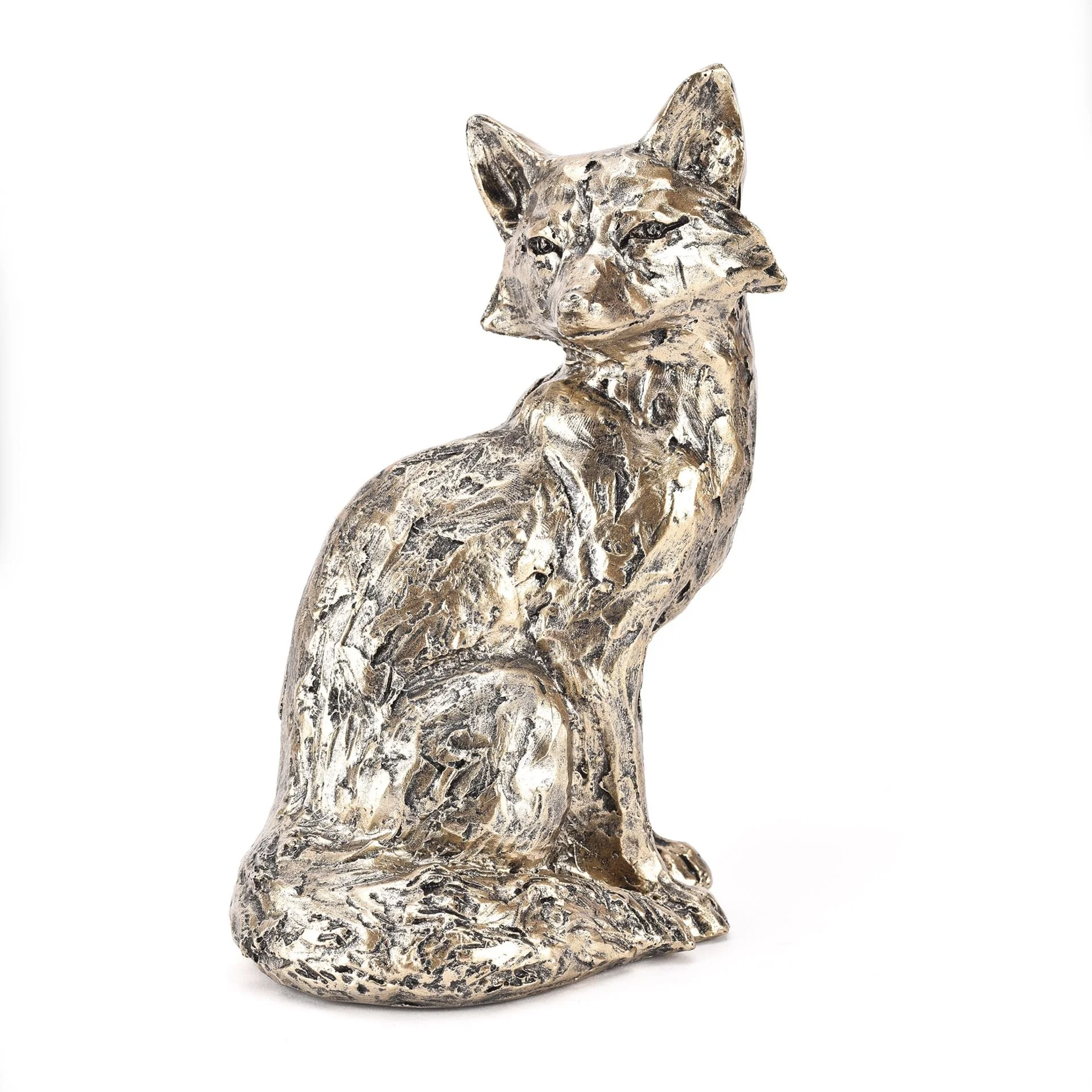 Meg Hawkins Bronze Finish Resin Fox