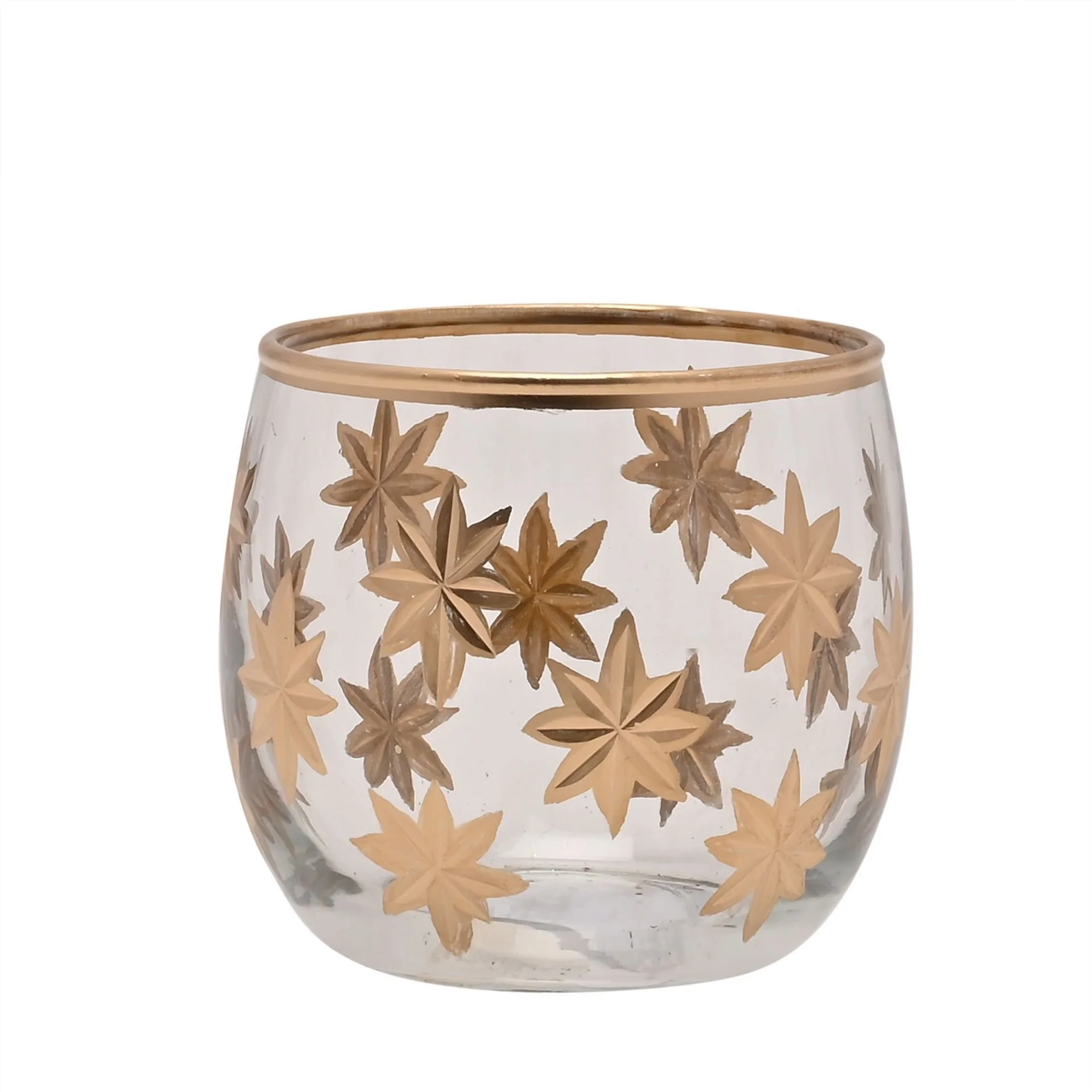 Star Glass Candle Holder - Round
