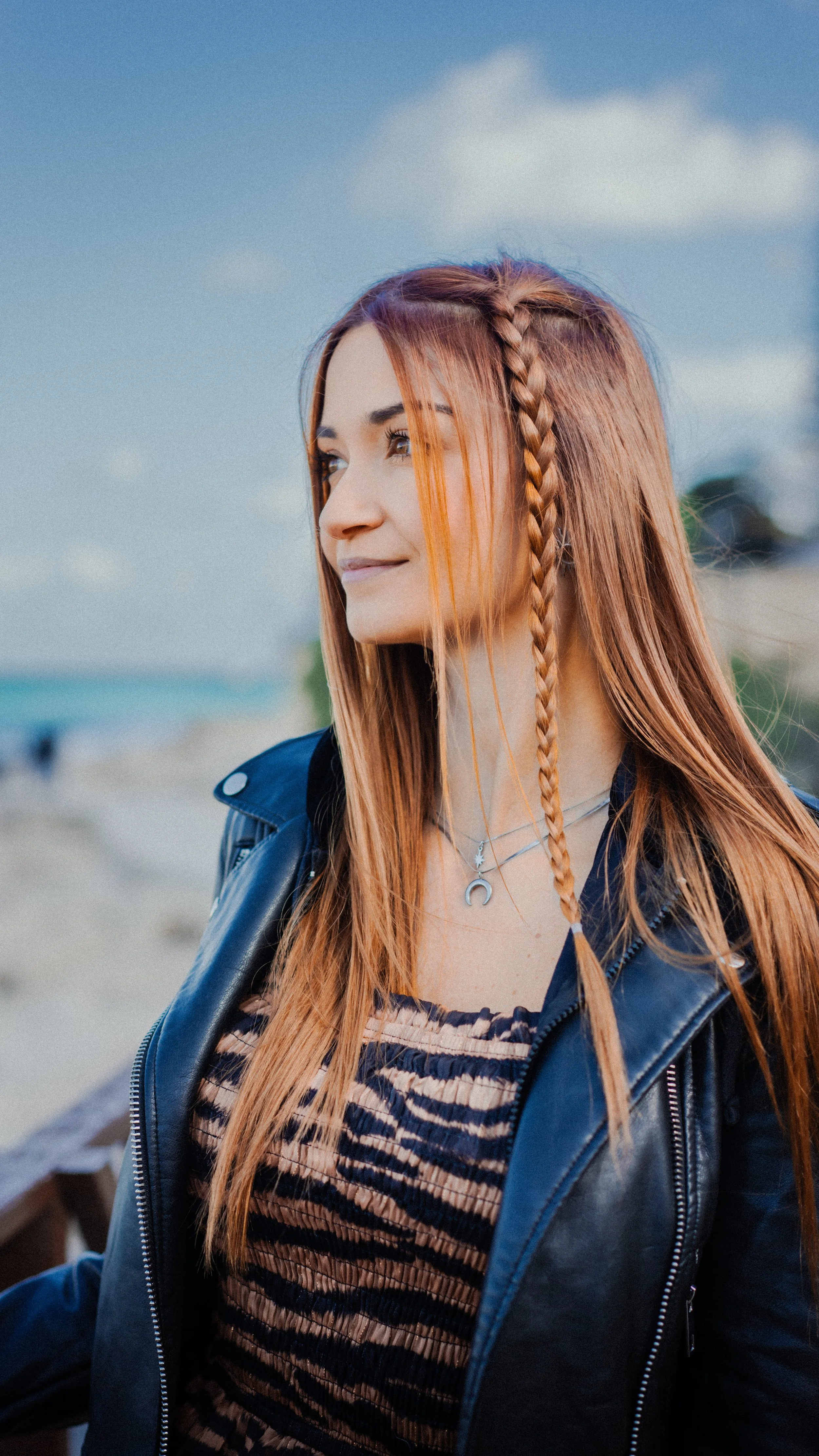 Lifestyle portrait of a woman by the coast in Malta