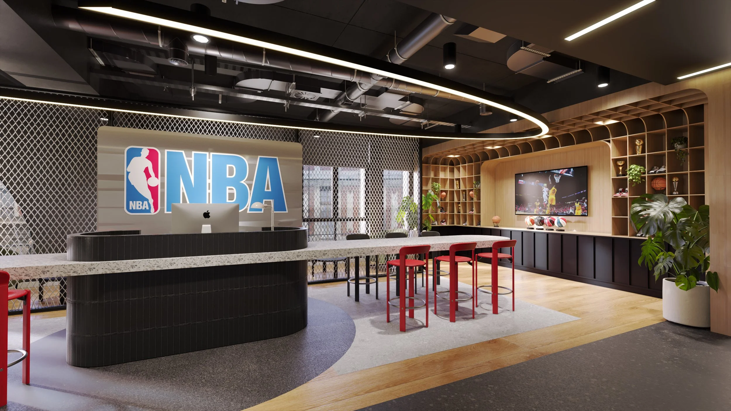Various workspace interiors