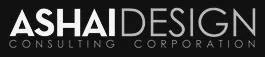 ASH Design Consulting Corporation logo with black background and white text