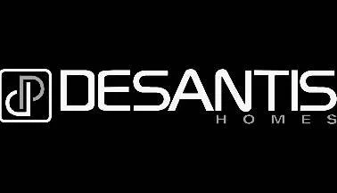 The Desantis Homes logo in white on a black background.