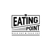 Logo for Eating Point restaurant with the slogan 'Walk Eat, Tackle Eat'.