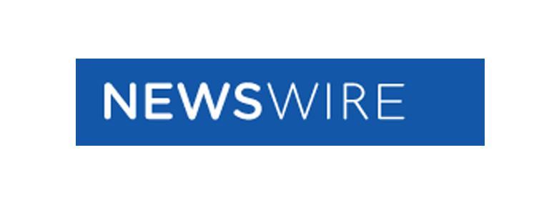 Newswire logo with white text on a blue background.