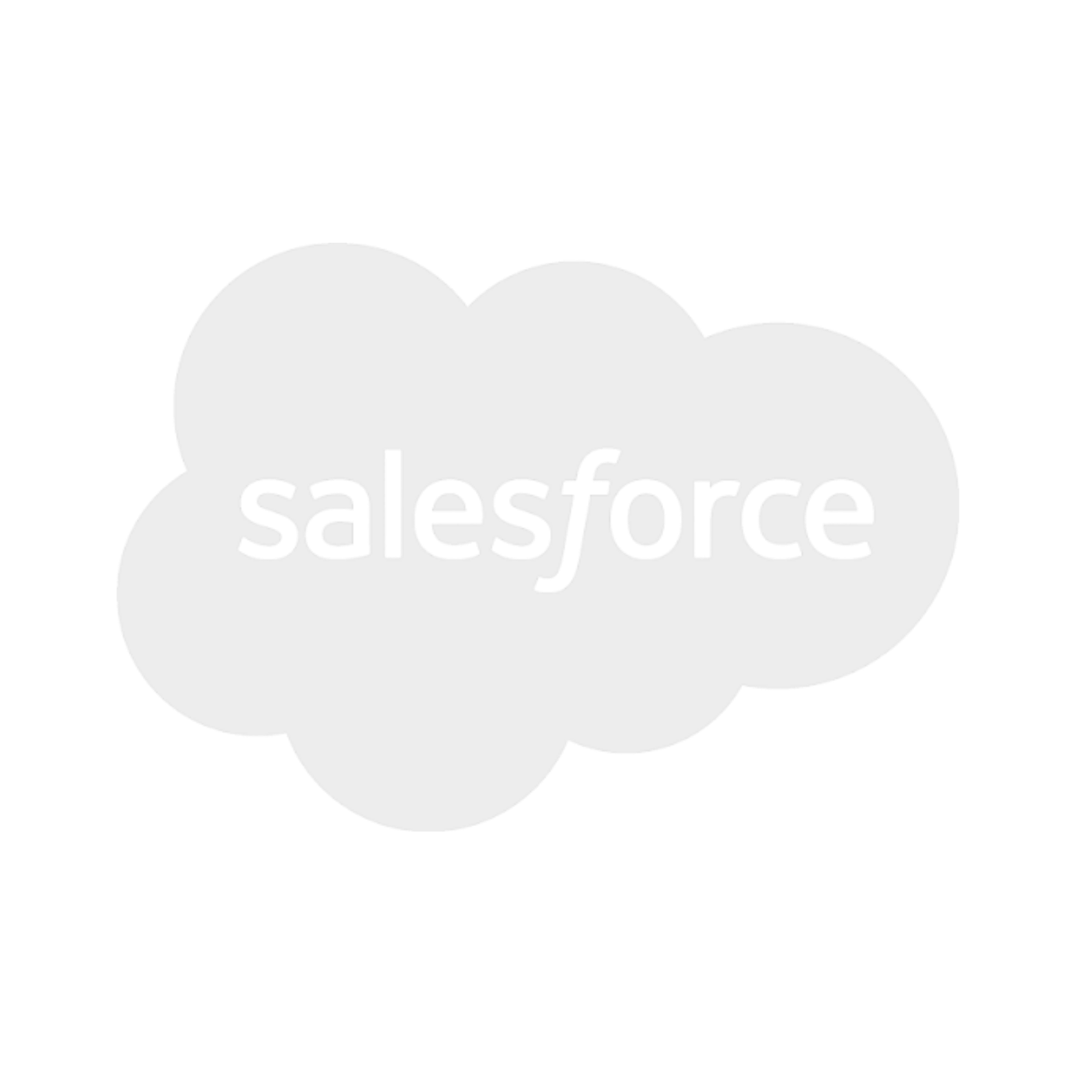 Saleforce logo on a cloud-shaped background.