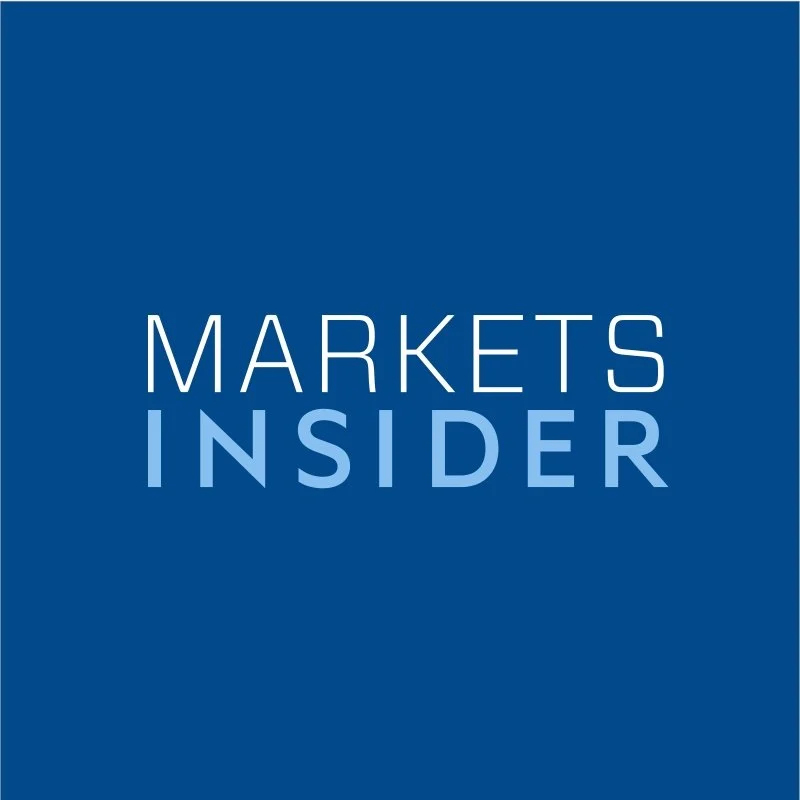 Logo of Markets Insider with a navy blue background and white and blue text.