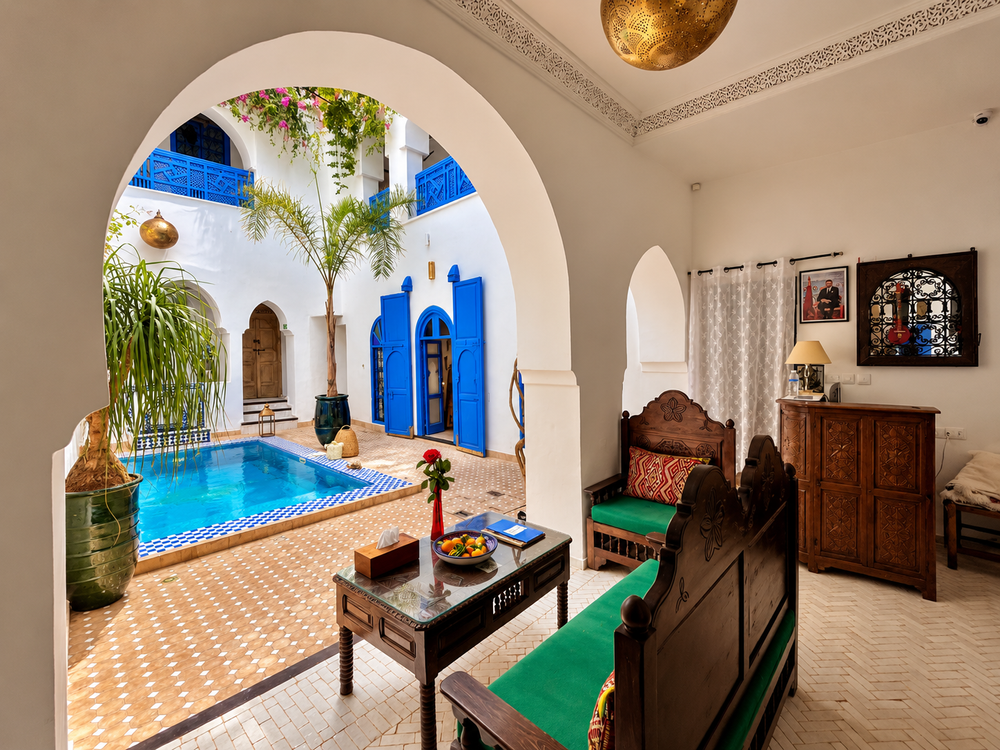 Riad Chameleon courtyard