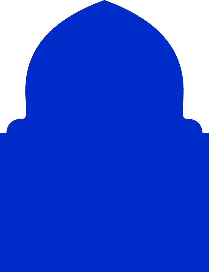 A blue silhouette of a person wearing a hard hat.