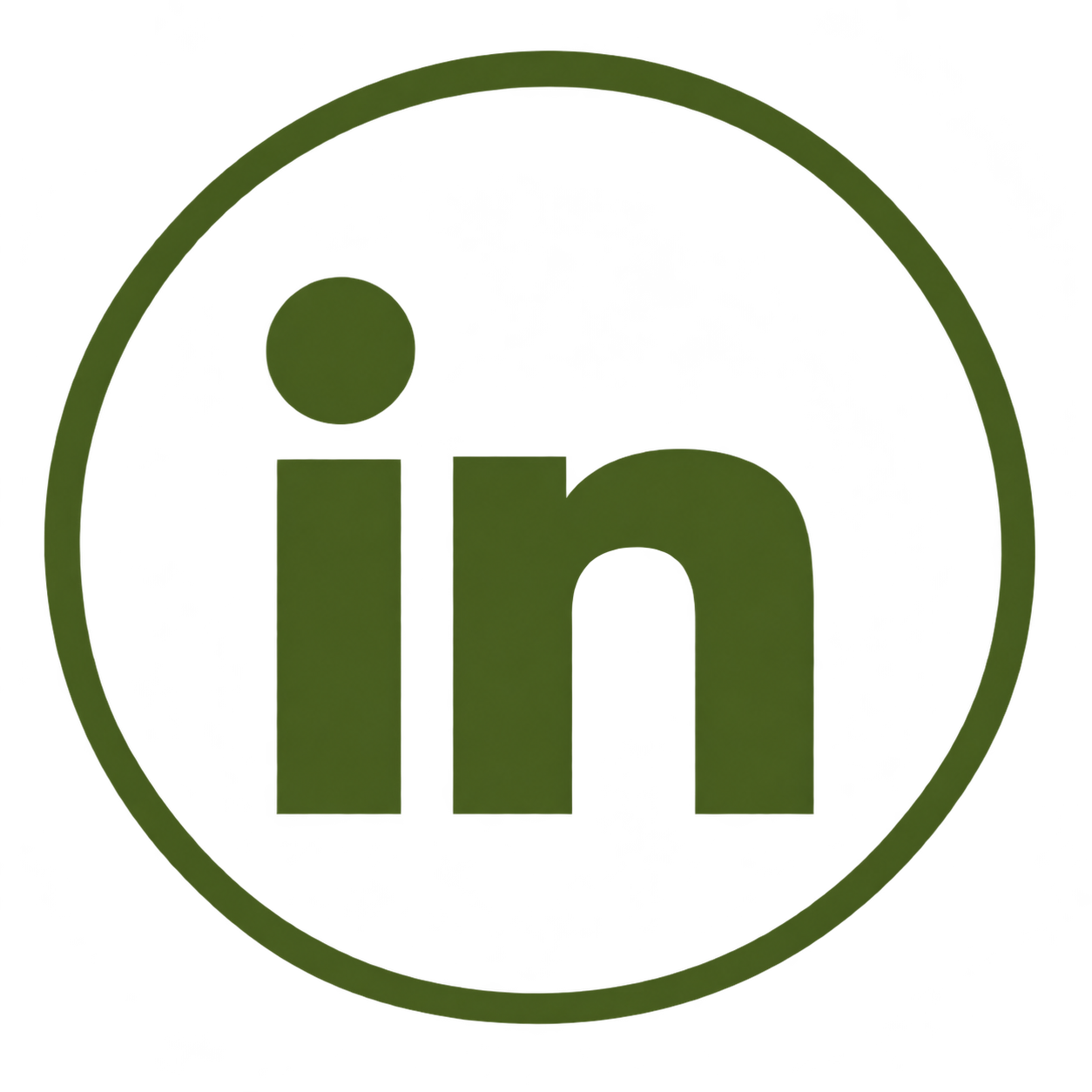 Logo LinkedIn, cercle avec le mot 'in' en lettres minuscules à l'intérieur.
