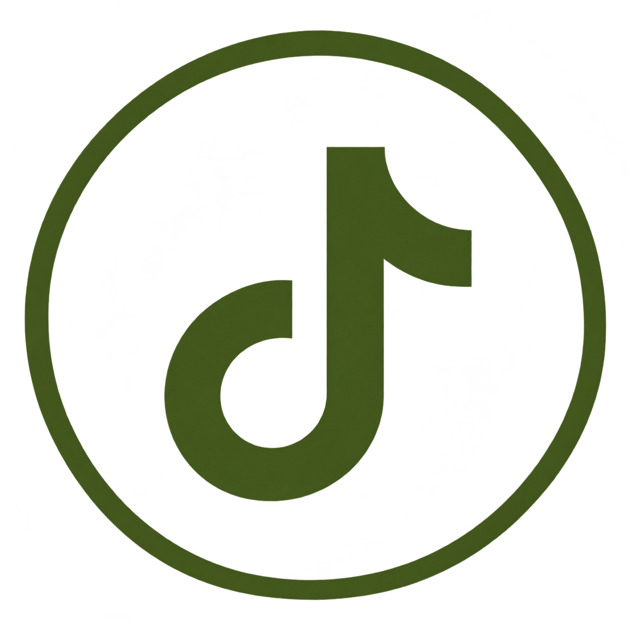 Logo de TikTok en vert sur fond noir.