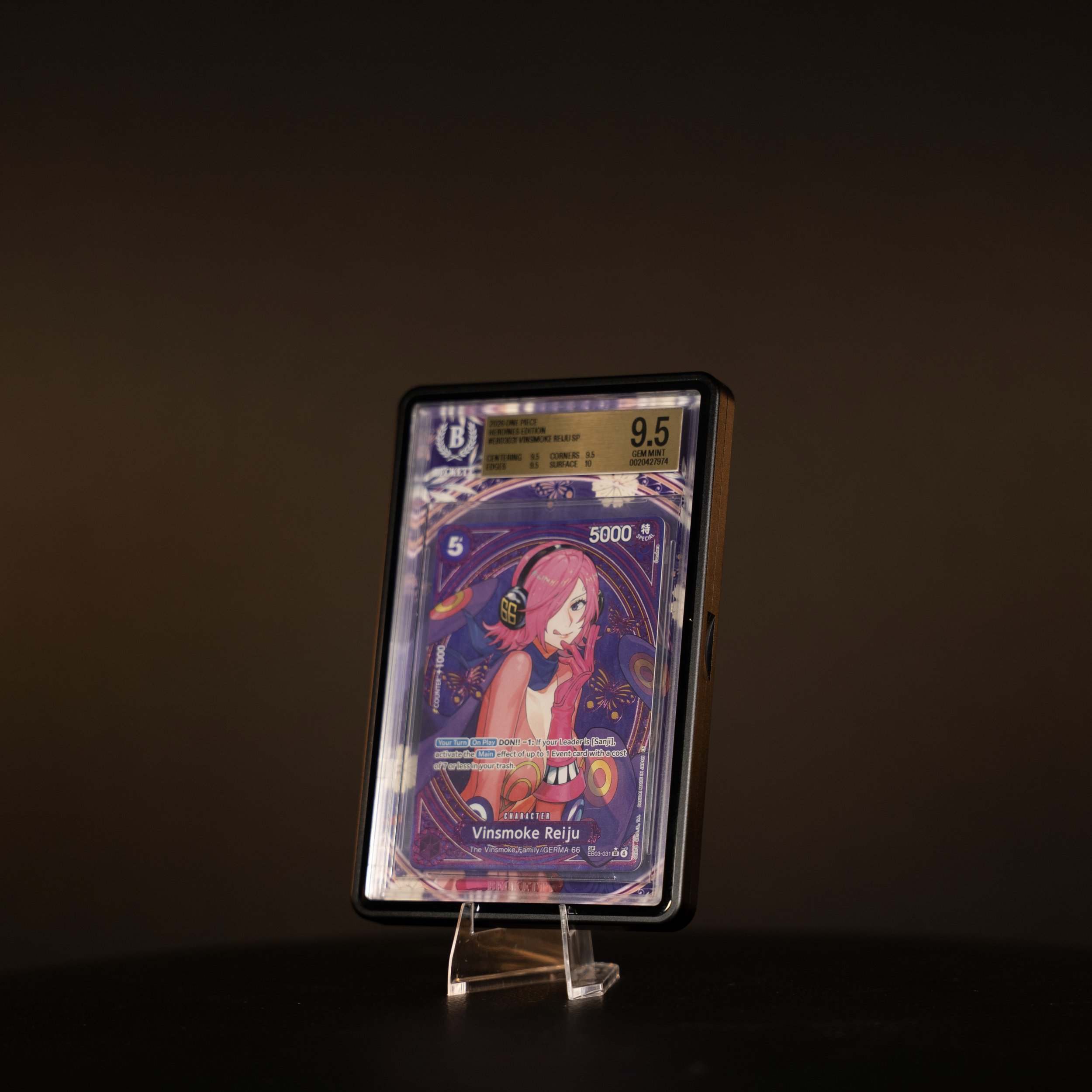 Vinsmoke Reiju EB03-031 SP Alternate Art (Parallel) Graded BGS 9.5 Gem Mint