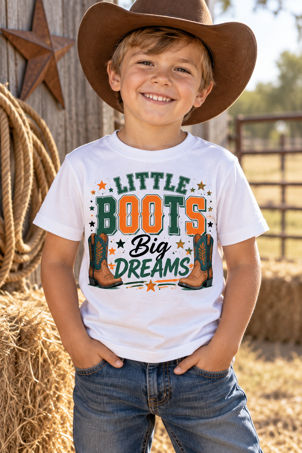 Little Boots Big Dreams Kids T-Shirt