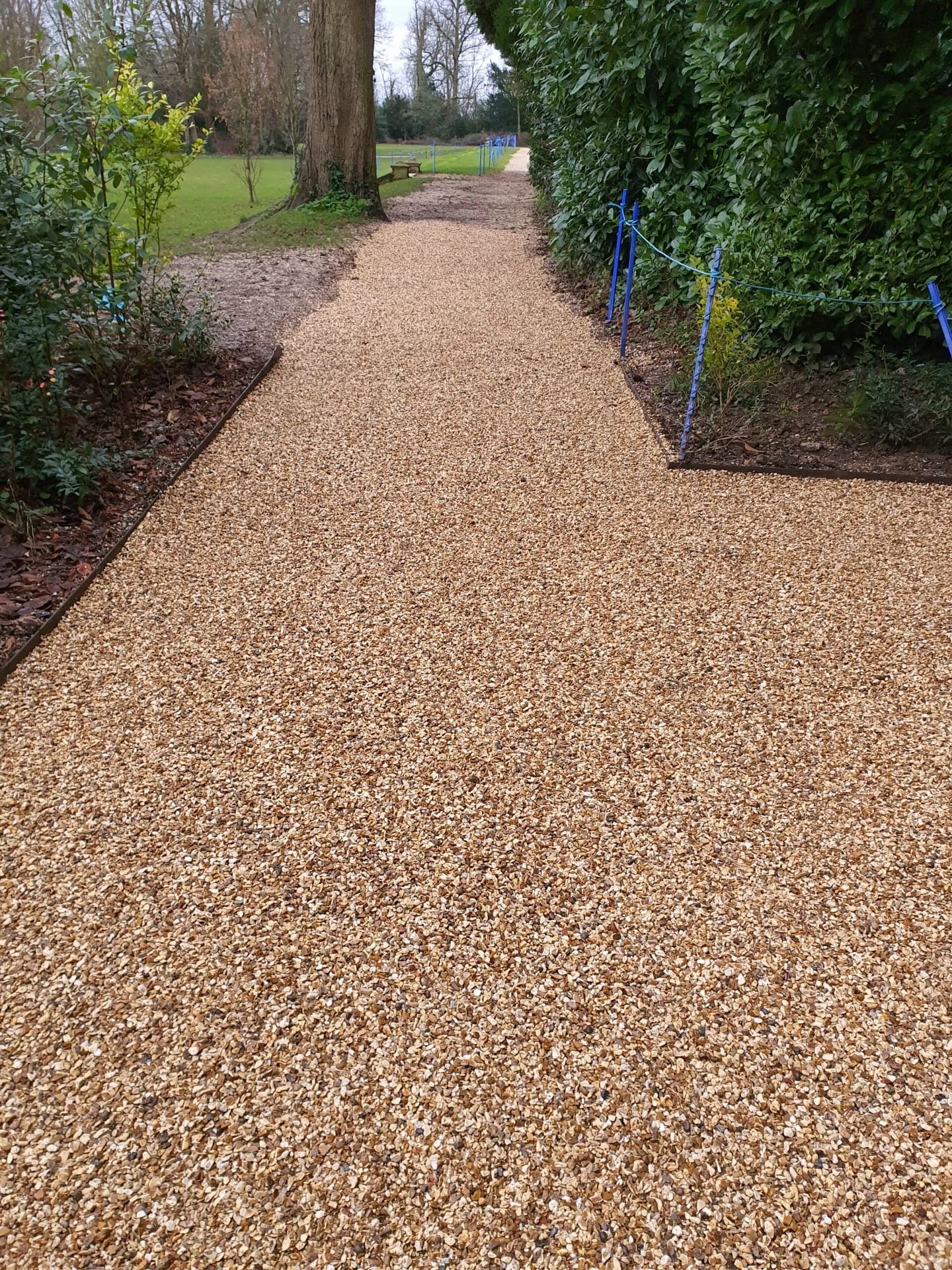 New gravel garden path laid by D Catt Builders, landscaping in Buckinghamshire