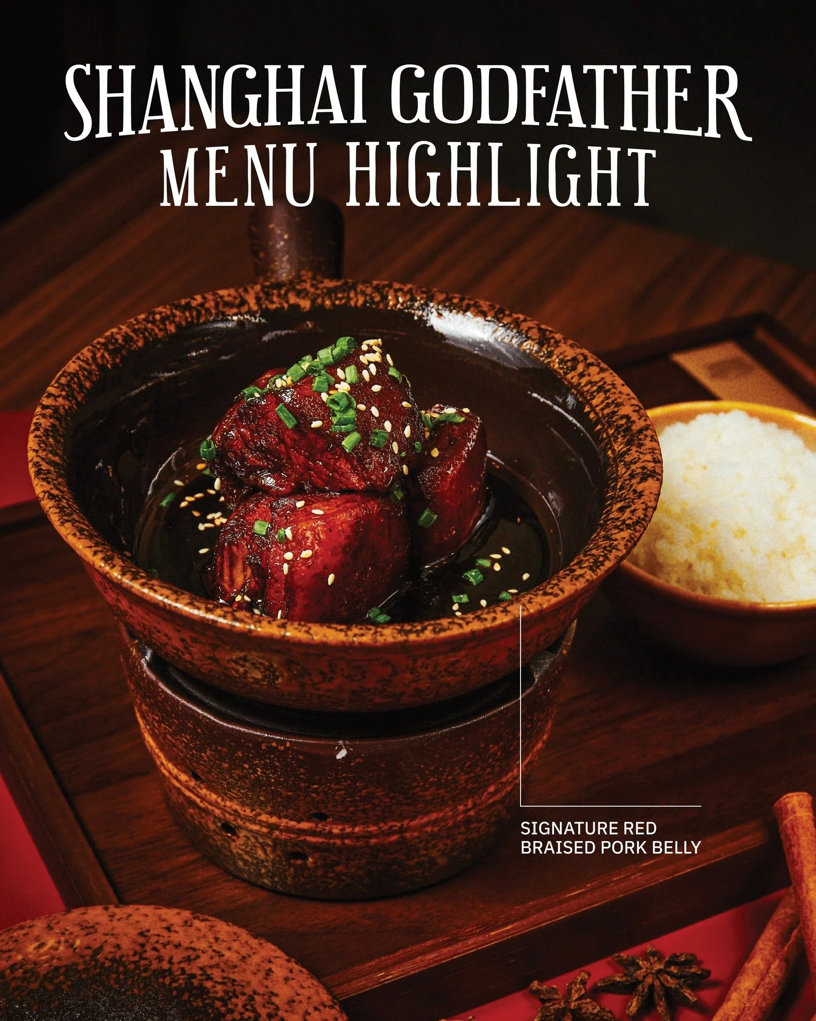 Signature Red Braised Pork Belly: slow-braised until beautifully tender, then finished with our signature sauce that's rich, aromatic, and full of depth. The kind of dish that quietly turns first-time guests into regulars 🤎

#ShanghaiGodfather #Shan
