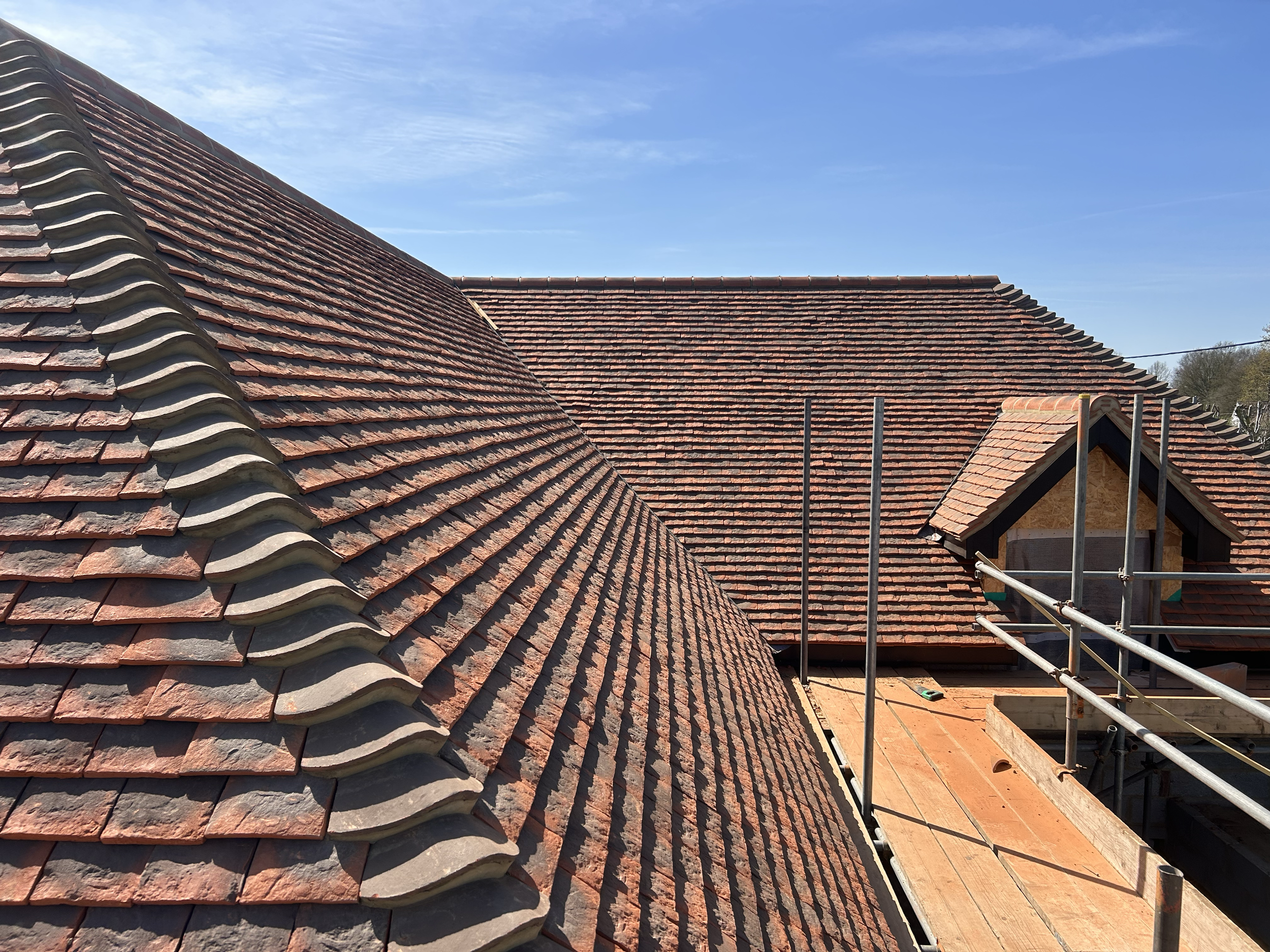 hand made clay tiled roof