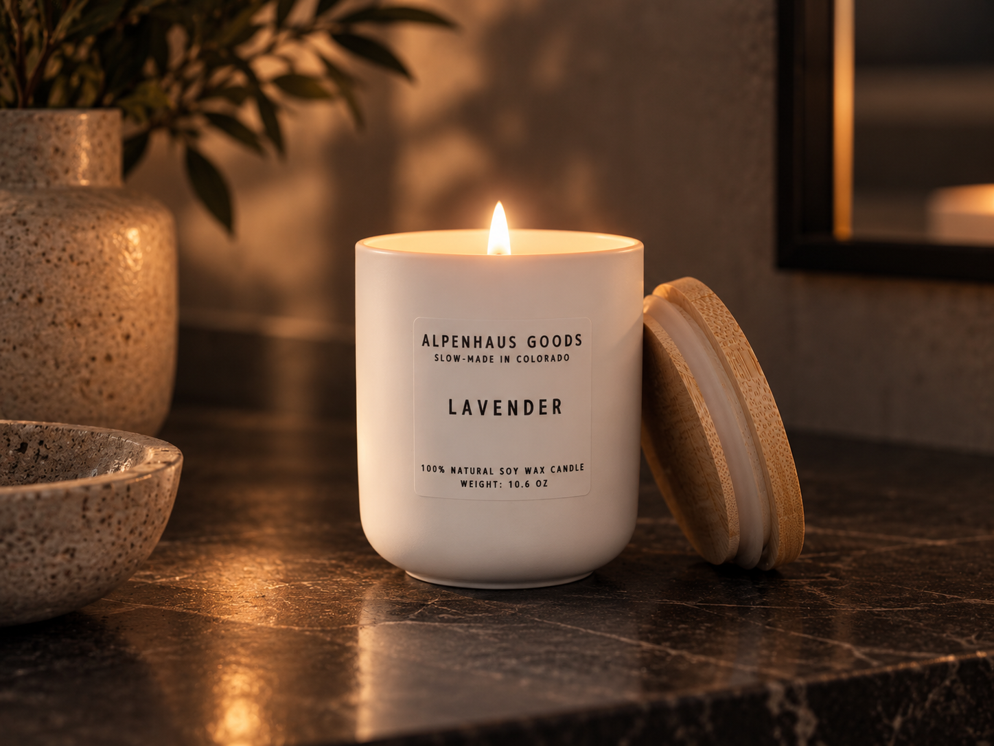 Lavender Essential Oil Soy Candle | 10.6 oz