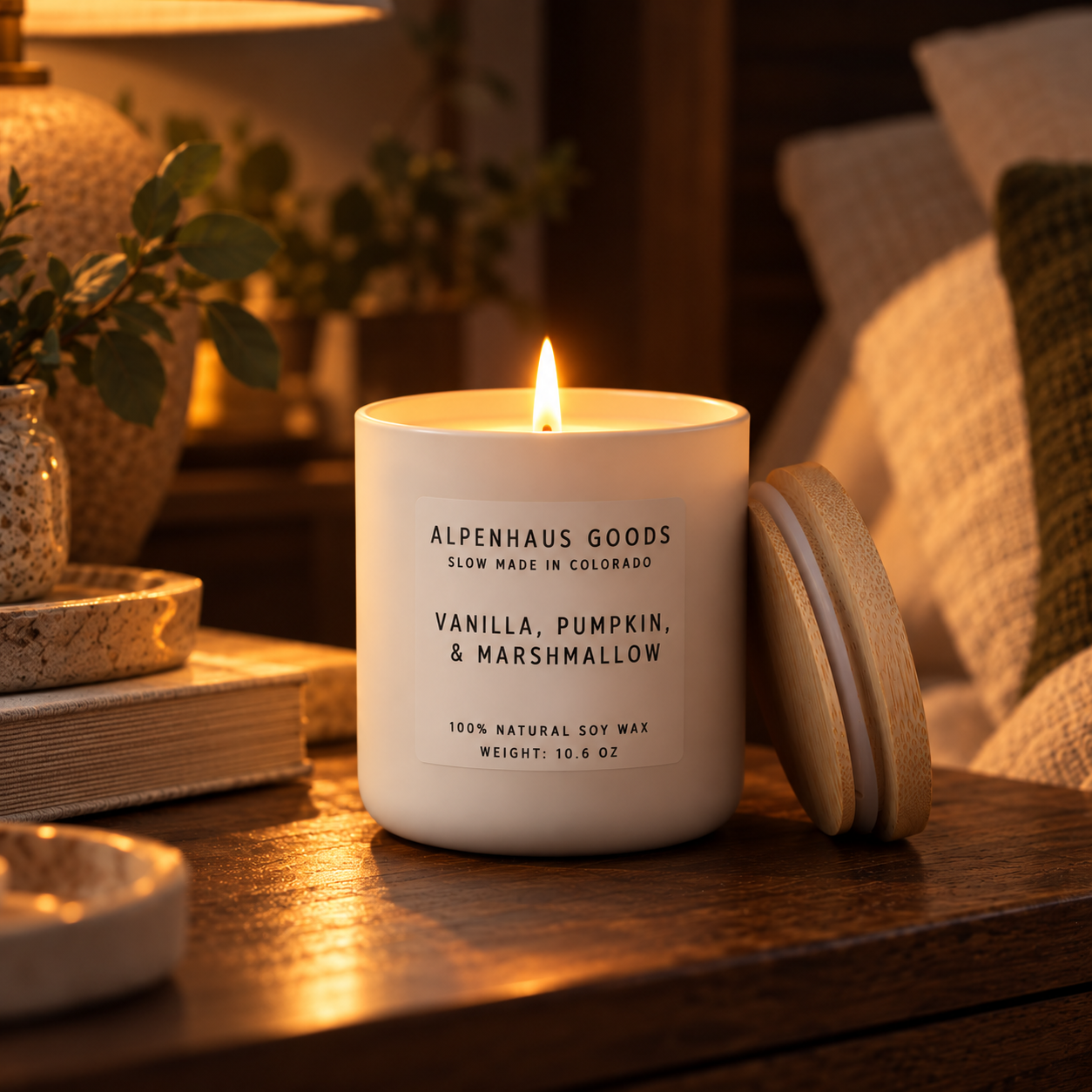 Vanilla + Pumpkin + Marshmallow Soy Candle | 10.6 oz