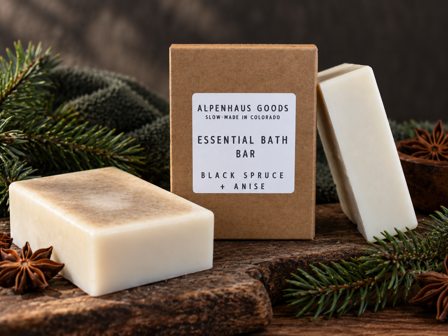 Black Spruce & Anise Essential Bath Bar | 5.5oz