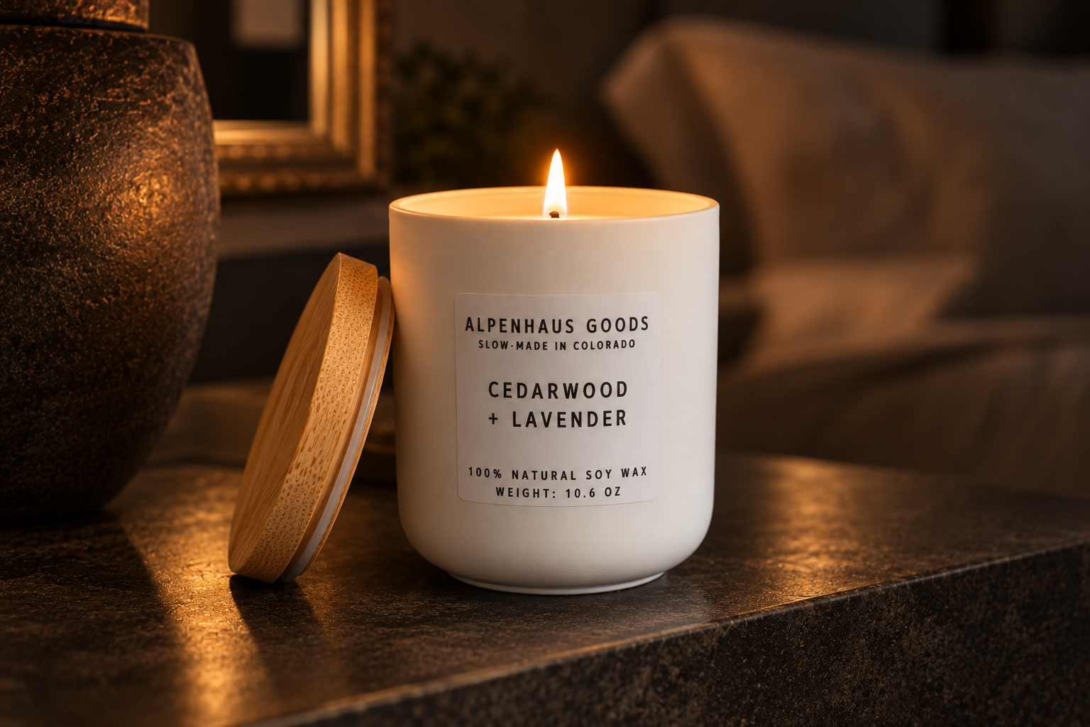 Cedarwood Lavender Soy Candle | 10.6 oz