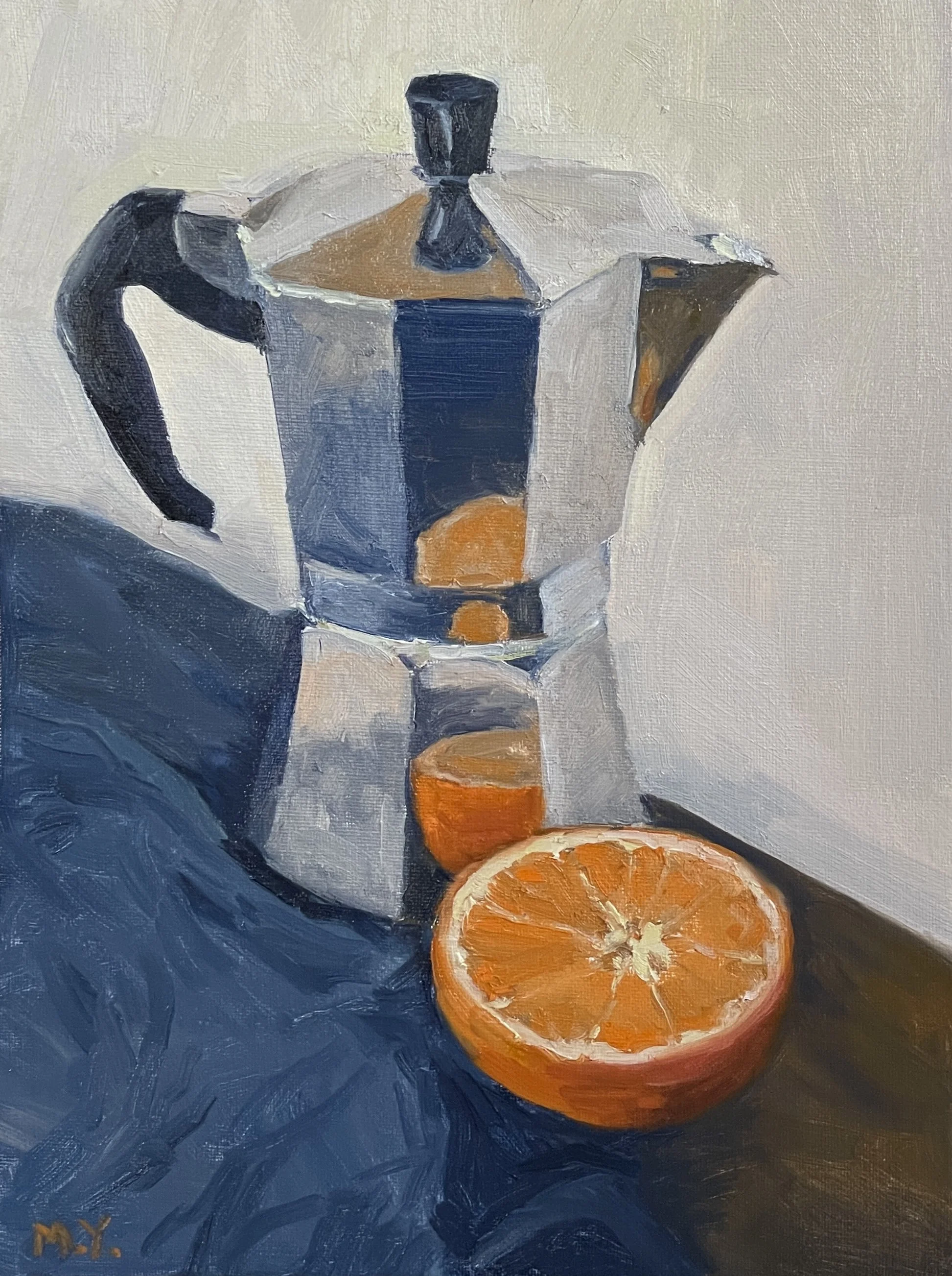 Moka Pot & Half Orange